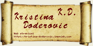 Kristina Doderović vizit kartica